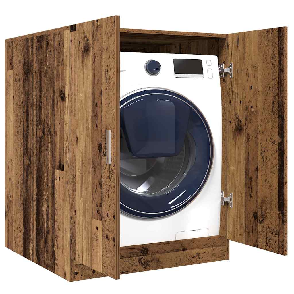 Vidaxl wasmachinekast 70,5x71,5x91,5 cm oud houtkleurig