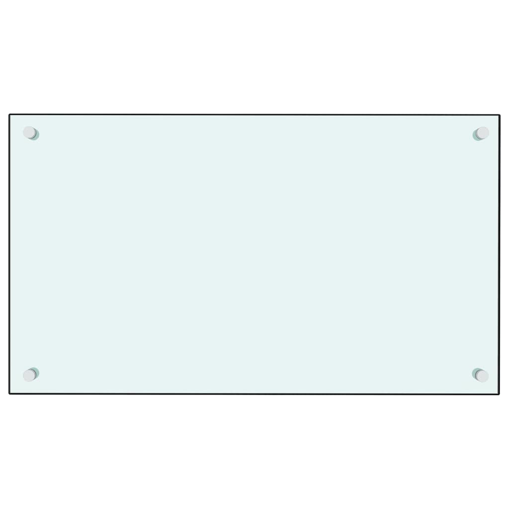 VidaXL Spatschermen keuken 2 st 70x40 cm gehard glas wit