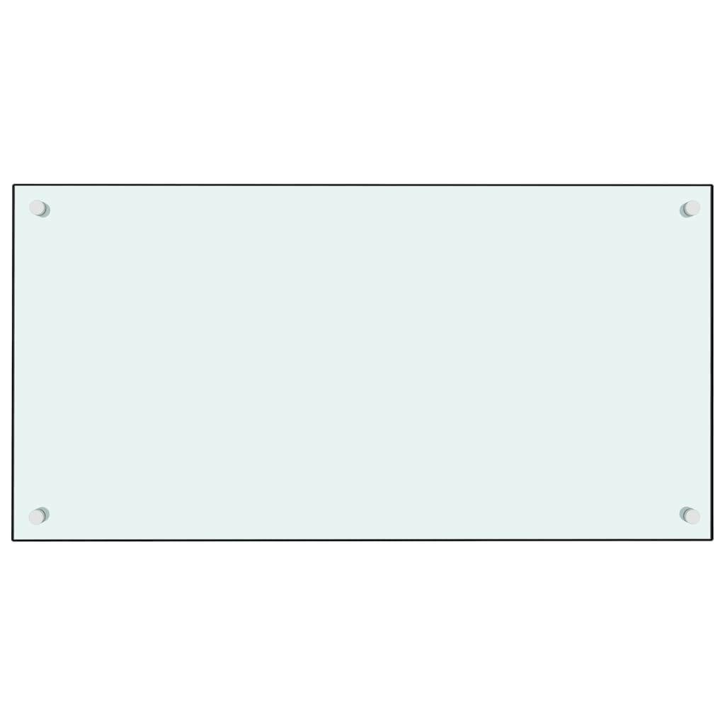 VidaXL Spatschermen keuken 2 st 80x40 cm gehard glas wit