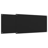 VidaXL Spatschermen keuken 2 st 80x60 cm gehard glas zwart