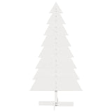 Vidaxl kerstdecoratie kerstboom 150 cm massief grenenhout wit