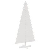 Vidaxl kerstdecoratie kerstboom 180 cm massief grenenhout wit