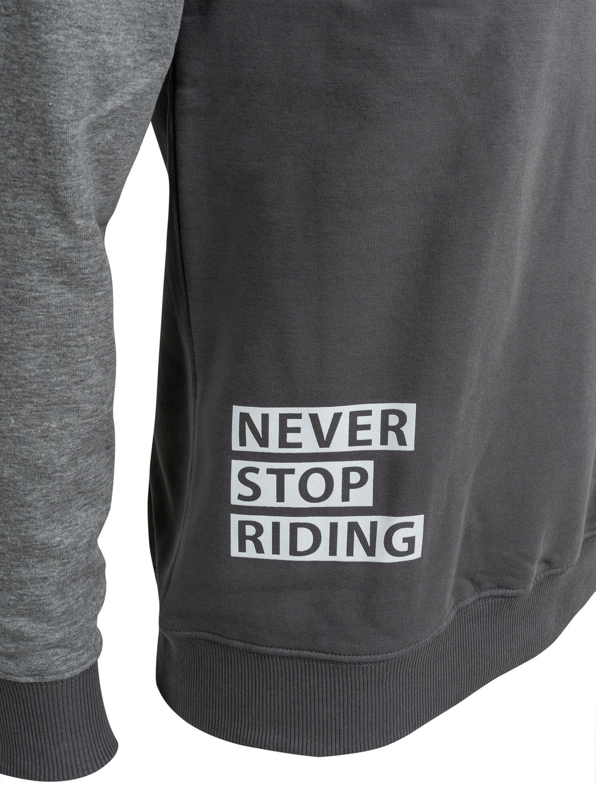 Contec sweatshirt met lange mouwen never stop riding ct swaetshirt never stop riding size l black grey