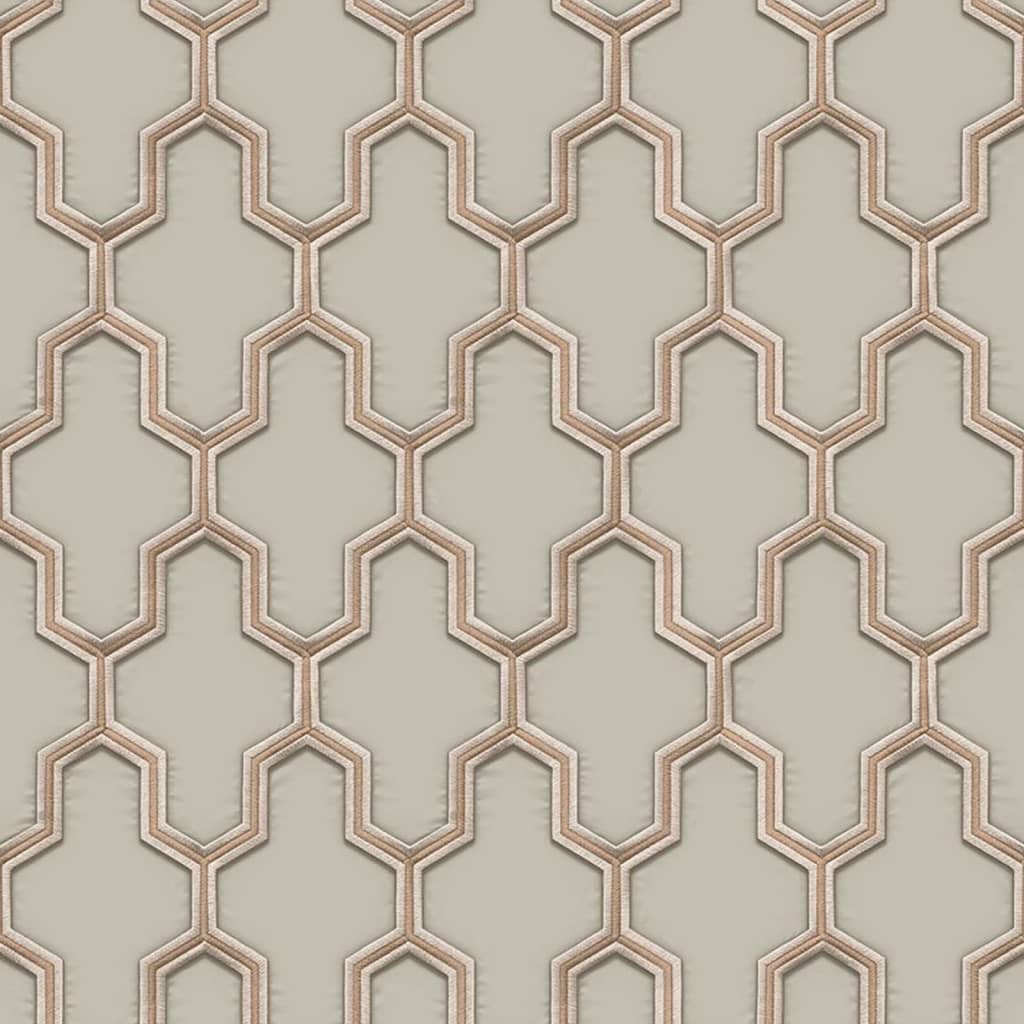 Dutch wallcoverings behang geometric goudkleurig en groen