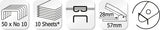 Kangaro k-7305808 nietmachine mini-10 rood, max 10 vel, no.10 nieten