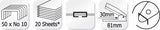 Kangaro k-7306003 nietmachine le-10f rood flat clinch