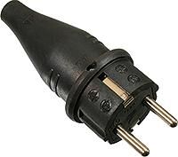 As-schwabe as schwabe stekker schuko plug solid rubber