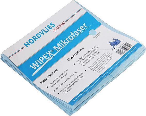 Nordvlies microvezeldoek wipex microfibre cloth wipex blue 10x5 cloths