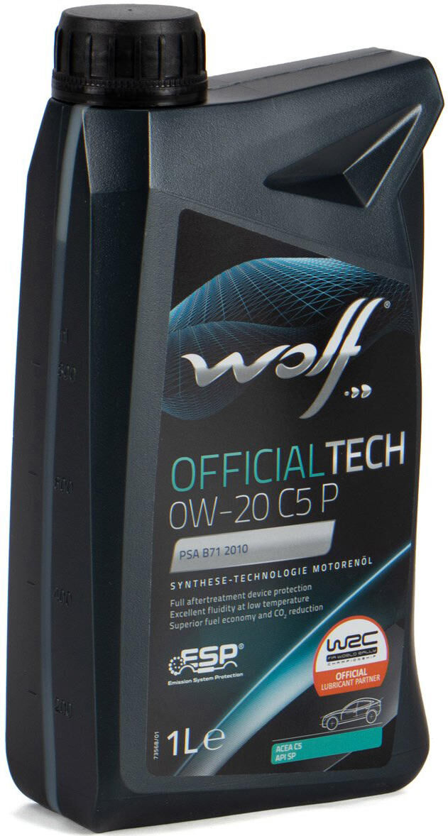 Wolf motorolie officialtech c5p . motoroil 0w20 1l offi.tech c5p