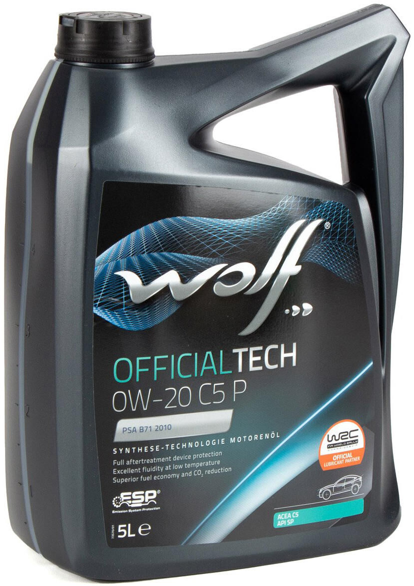 Wolf motorolie officialtech c5p . motoroil 0w20 5l offi.tech c5p