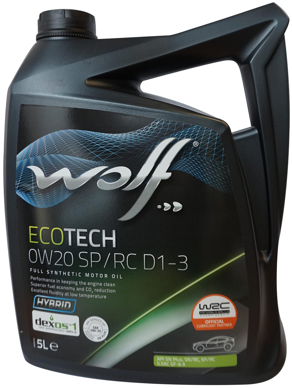 Wolf motorolie 'ecotech sp rc d1-3 motoroil 0w20 5l ecotech sp rc d1-3