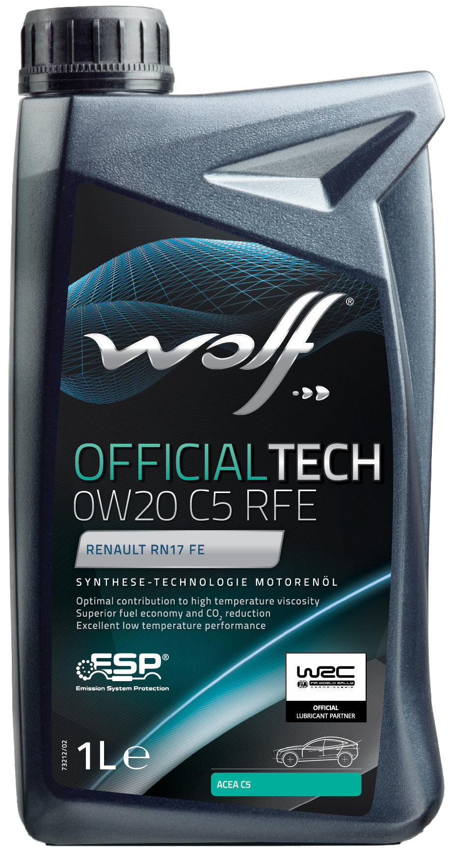 Wolf motorolie officialtech c5 rfe . motoroil 0w20 1l offic.tech c5 rfe