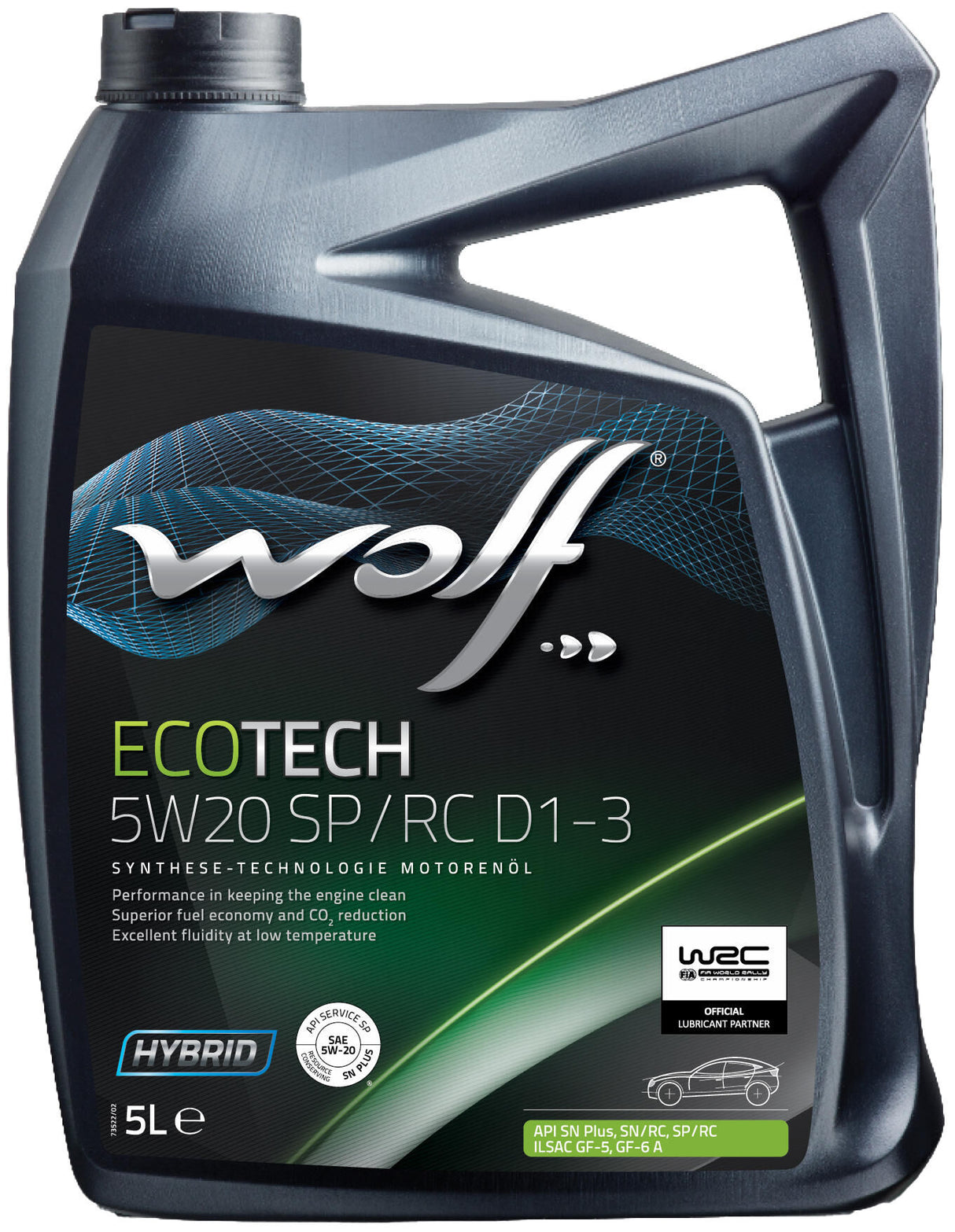 Wolf motorolie ecotech sp rc d1-3 . motoroil 5w20 5l ecotech sp rc d1-3