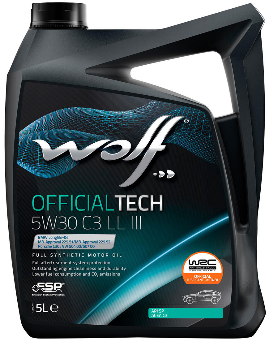 Wolf motorolie officialtech c3 ll iii . motoroil 5w30 5l off.tech c3 ll iii