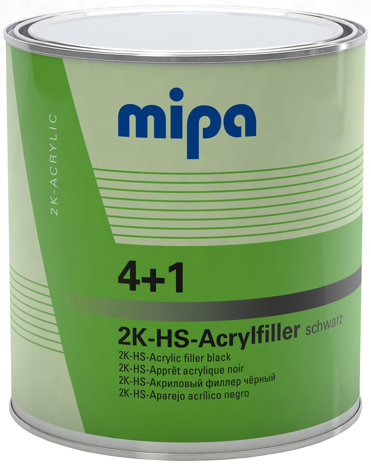 Mipa acrylvuller 4+1 hs 4+1 acrylfilter hs 3l zwart