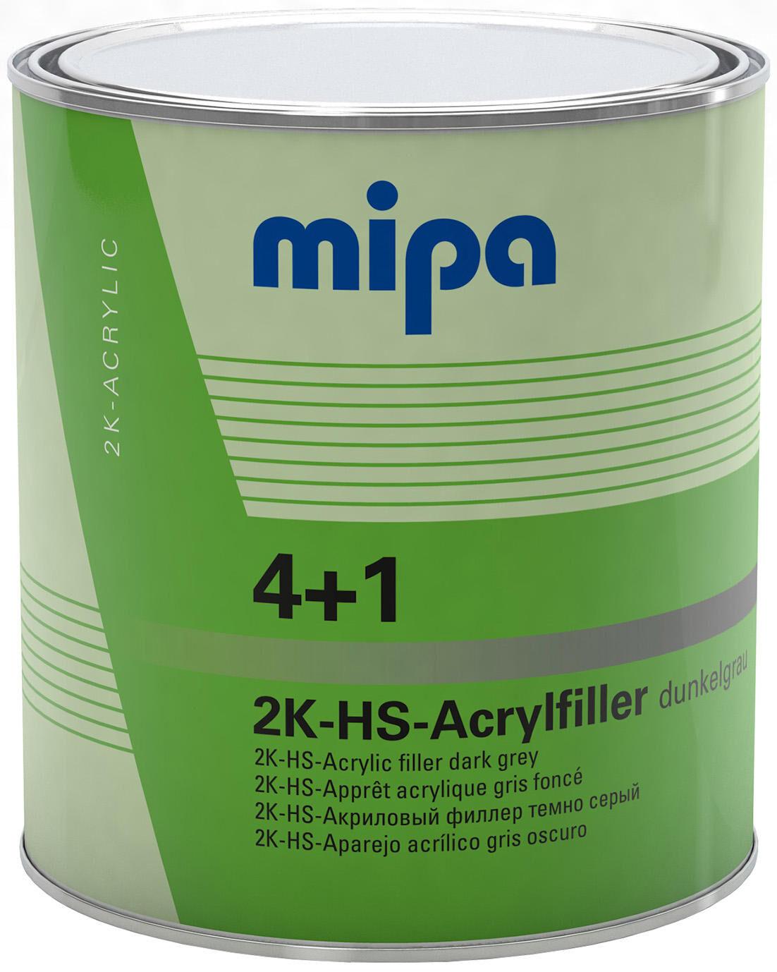 Mipa acrylvuller 4+1 hs 4+1 acrylfilter hs 3l donkergrijs