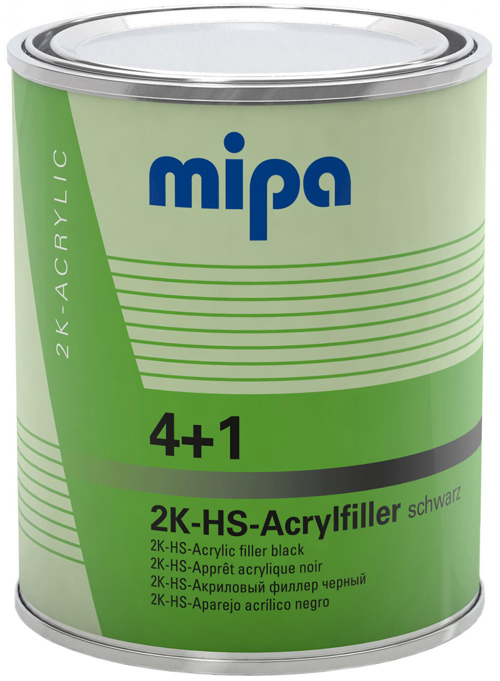 Mipa acrylvuller 4+1 hs 4+1 acrylfilter hs 1l zwart