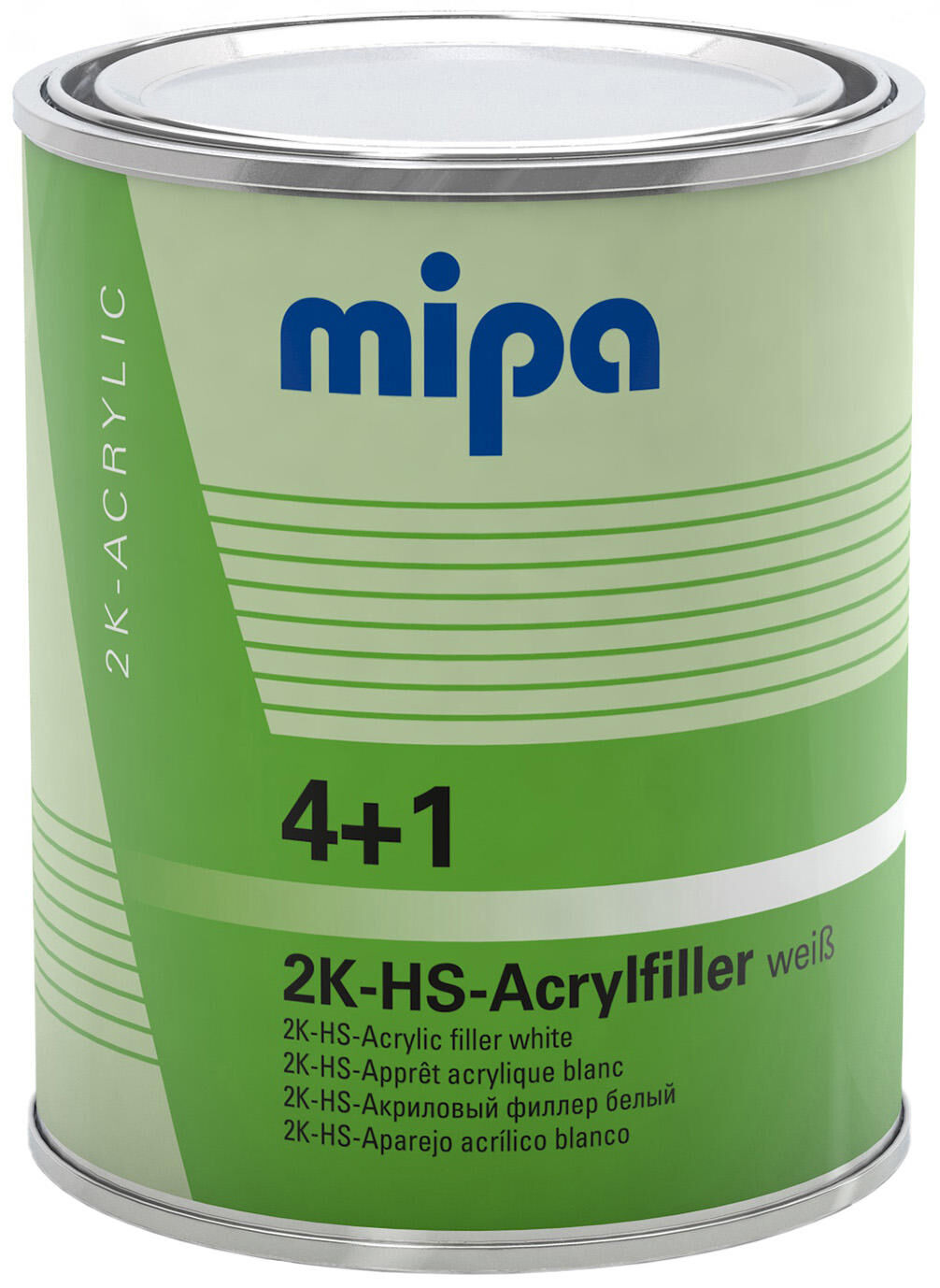 Mipa acryl filler 4+1 hs 4+1 acrylic filter hs 1l white