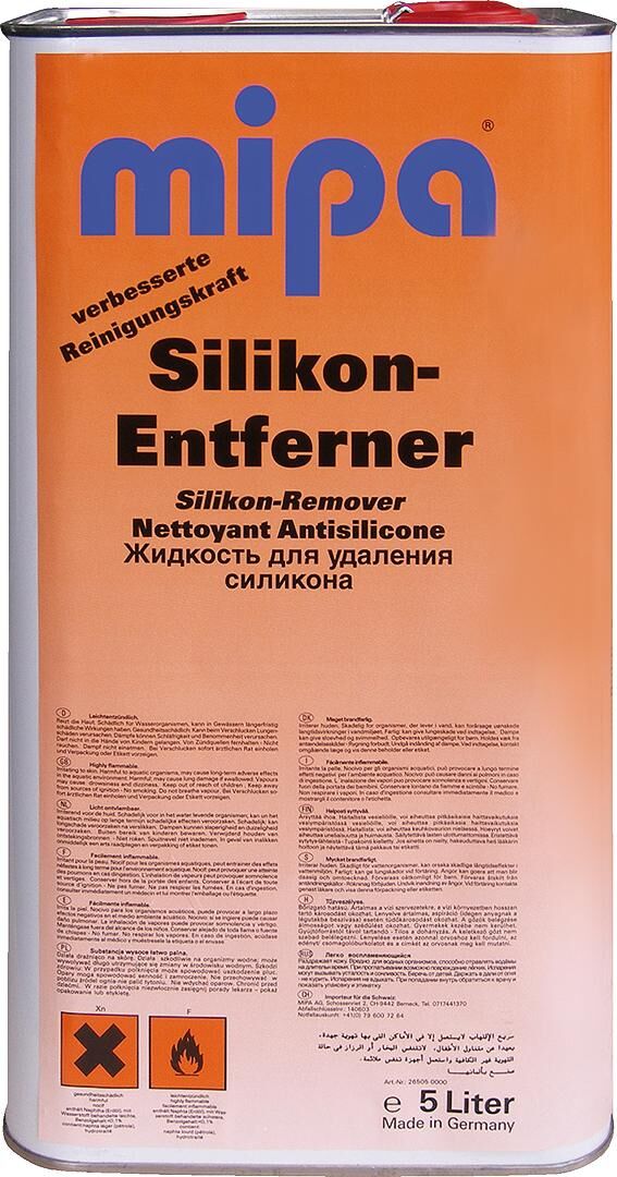 Mipa siliconen verwijderaar, a ii licht ontvlambaar ds.silicone remover 5 ltr