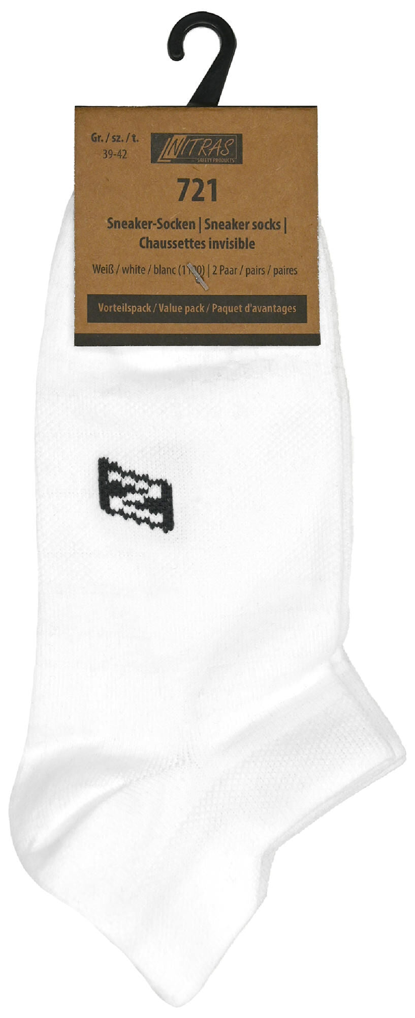 Nitras safety nitras sokken sneaker sneaker-sock.we gr.39-42 nitras 1pk with 2 pairs