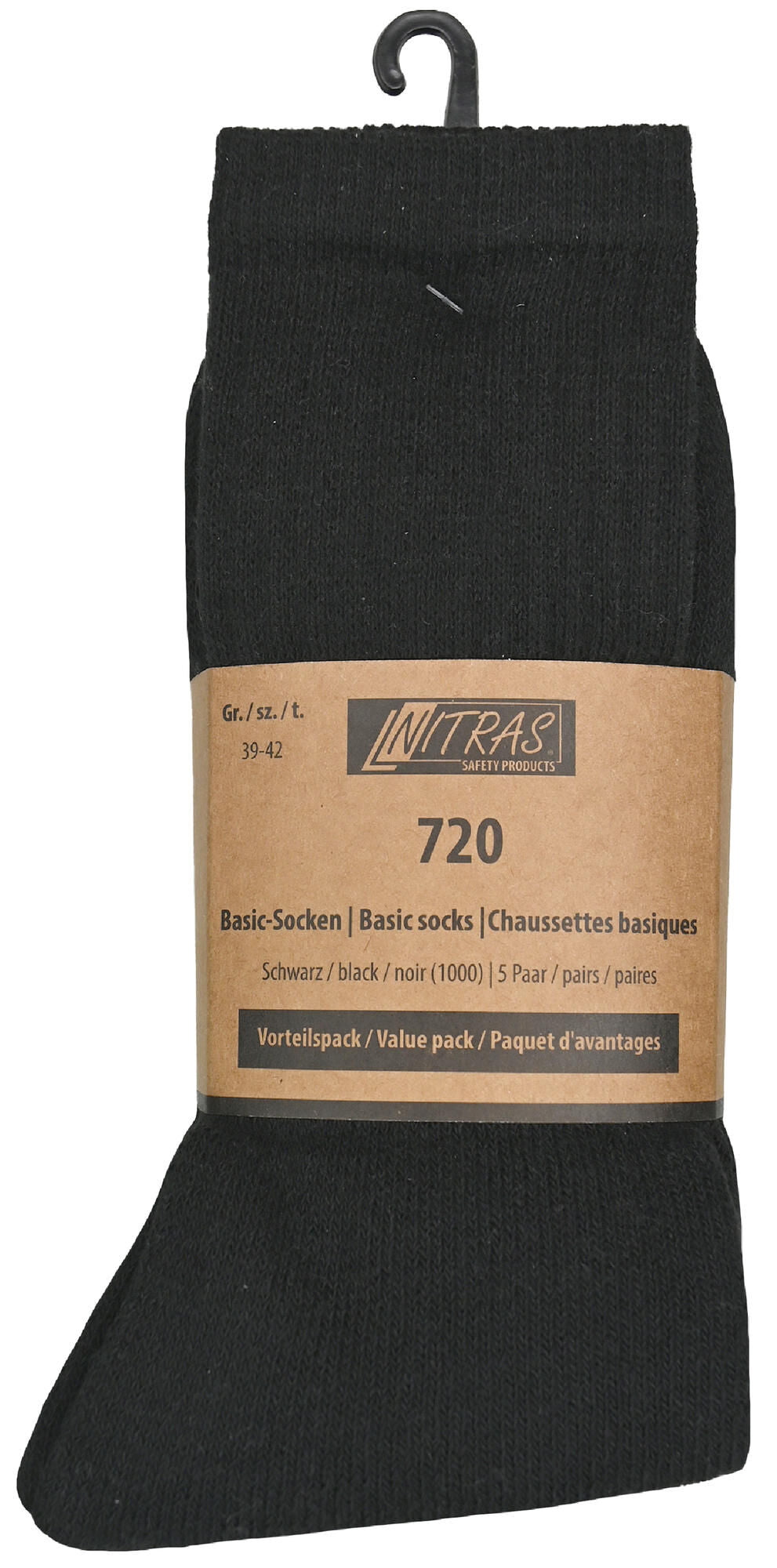 Nitras safety nitras sokken basic basic-socks sw gr.47-50 nitras 1pk with 5 pairs