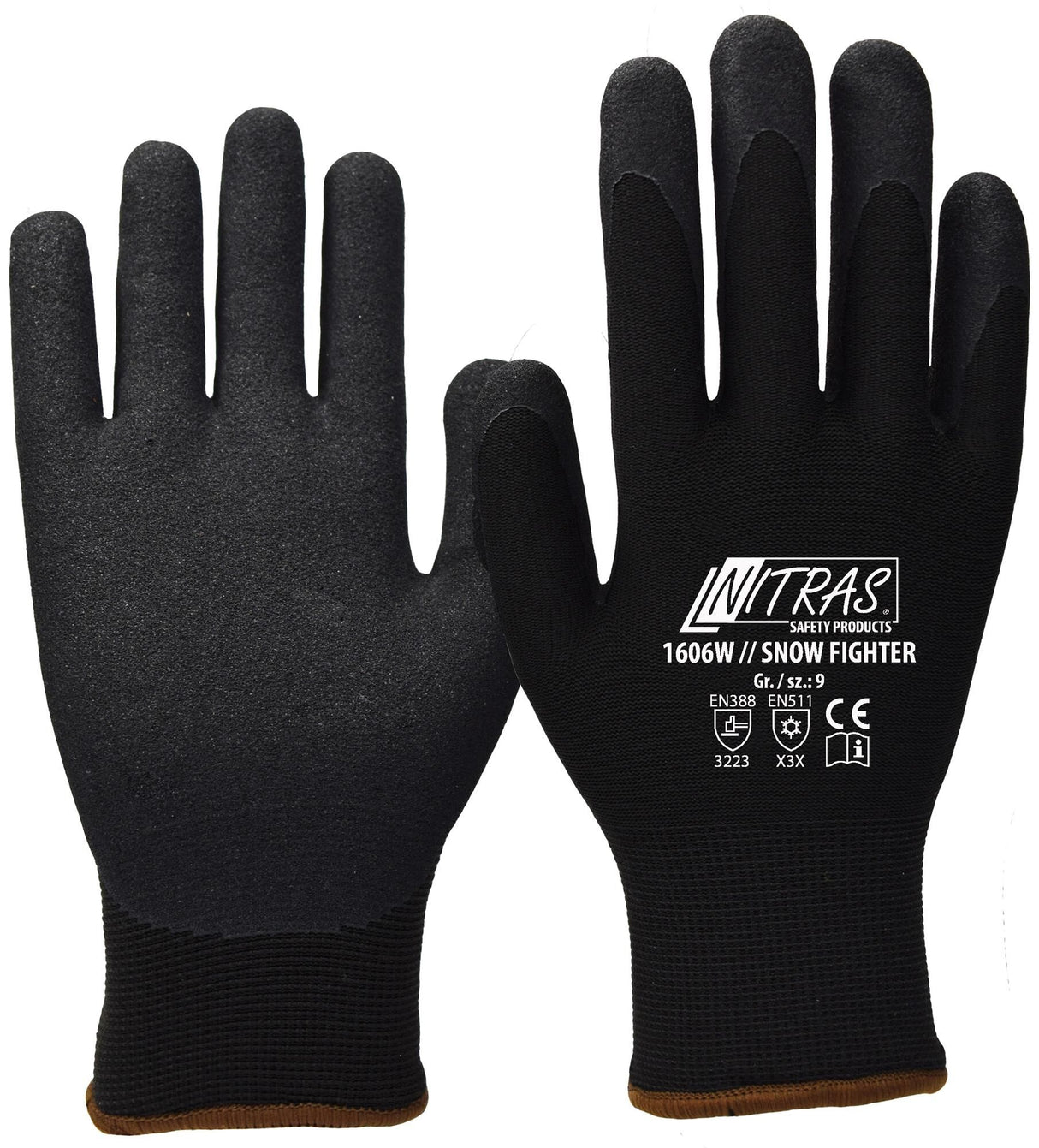 Nitras safety nitras winterhandschoen snow fighter winter glove size 10 black snow fighter