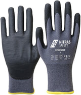 Nitras safety nitras flexibele werkhandschoen 8700esd3d . glove gray size 9 nitras