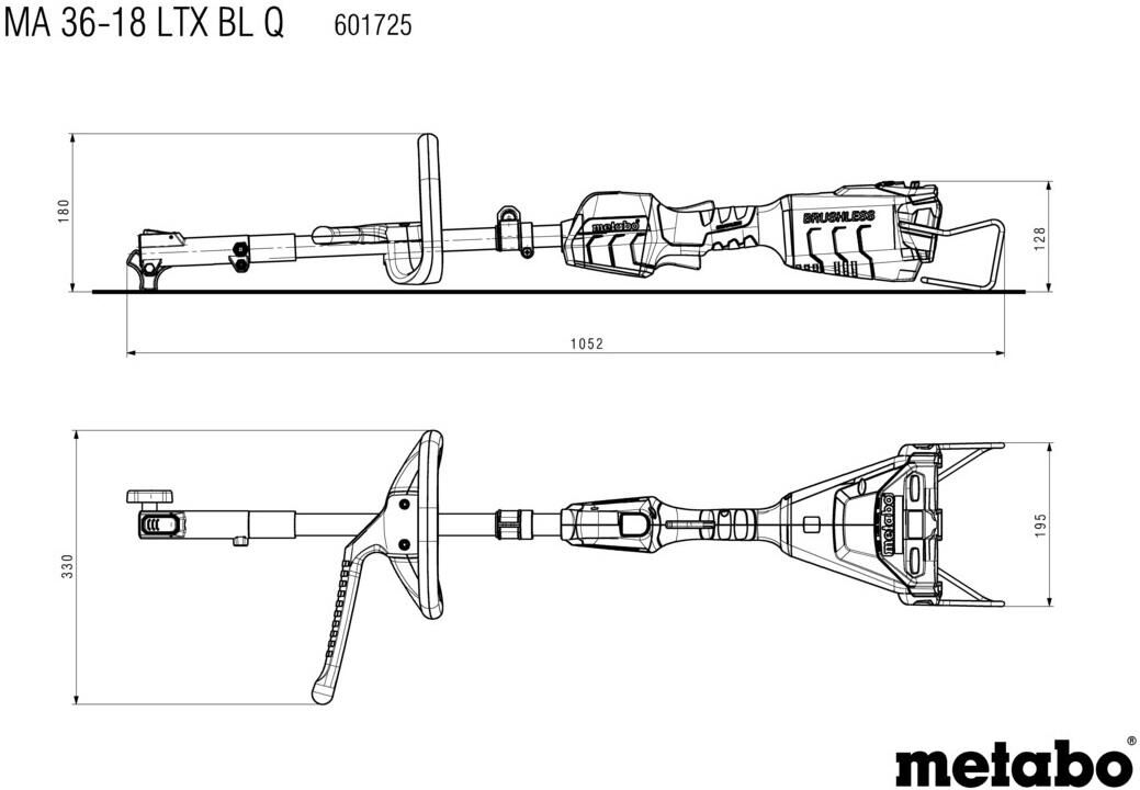 Metabo multifunctionele aandrijving ma 36-18 ltx bl q van battery multifunctional d ma 36-18 ltx bl q