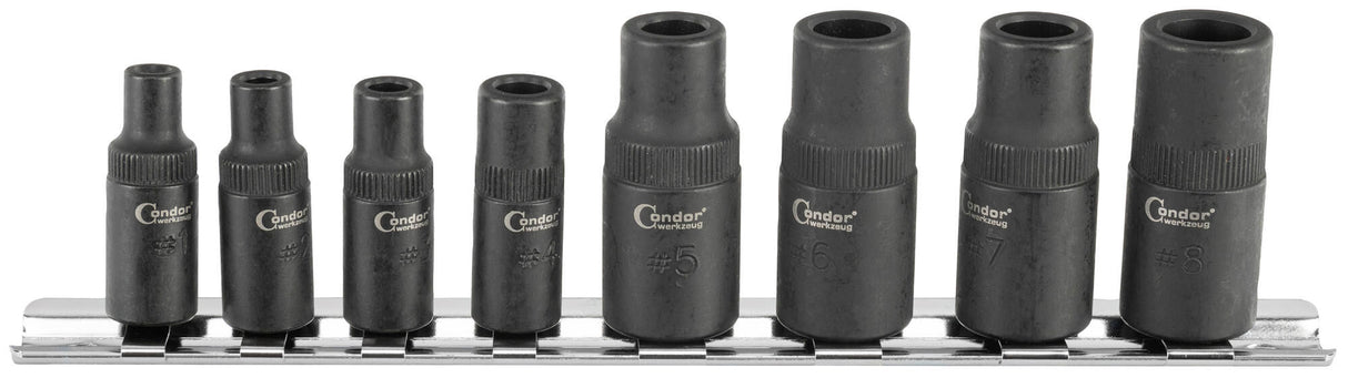Condor gereedschapshouderset 9678 schroeftappen beugelset 8-tlg.