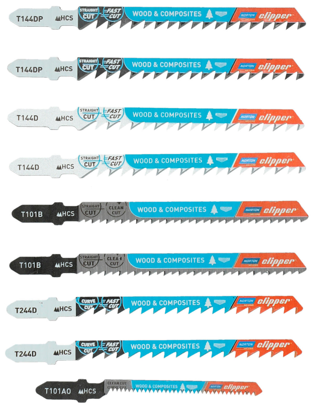 Norton decoupeerzaagbladen set stitch saw kit 10x hcs