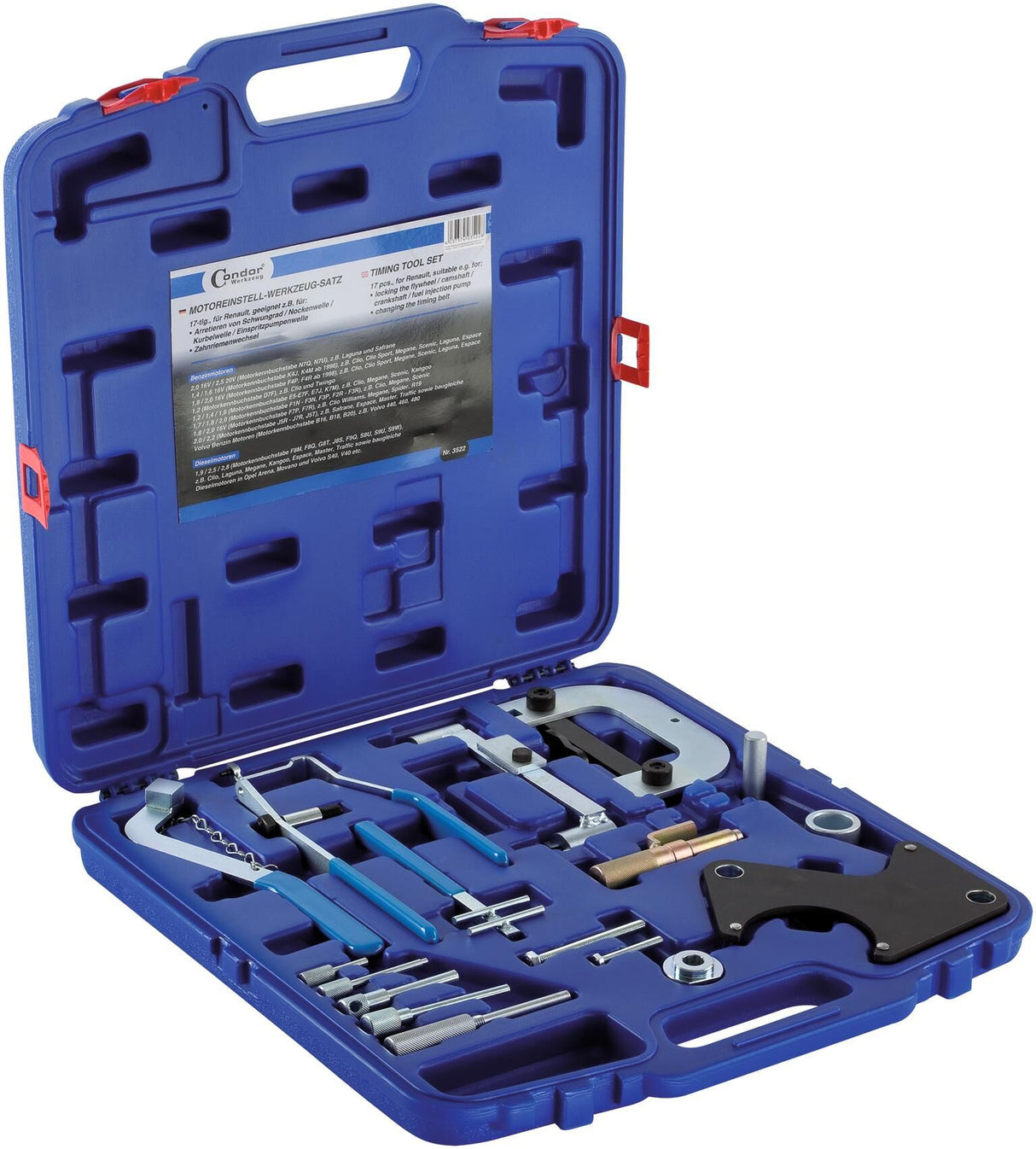 Condor gereedschapsset voor motortiming 3522 . engine adjusting tool ren