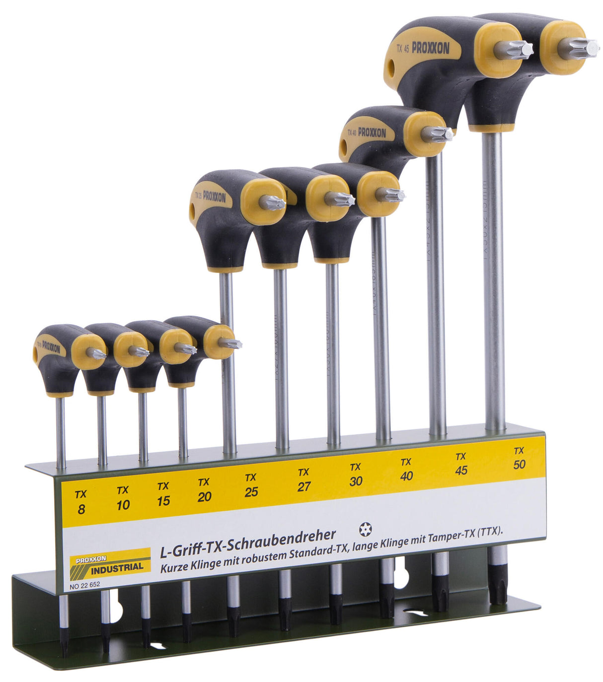 Proxxon l-greep zespunt ster-profiel set torx screwdriver sets 10-part