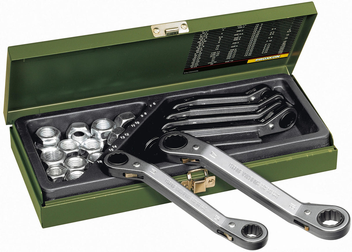 Proxxon ratelsleutel set speeder do-ring ratchet set ,reversible,6-piec