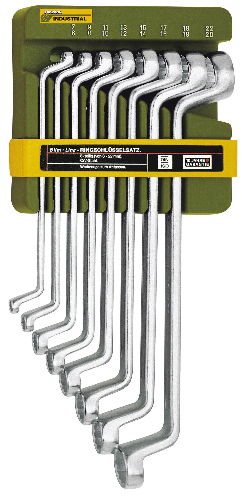 Proxxon dubbele ringsleutel set do-ring-lock set, 8 pcs. , m.bracket