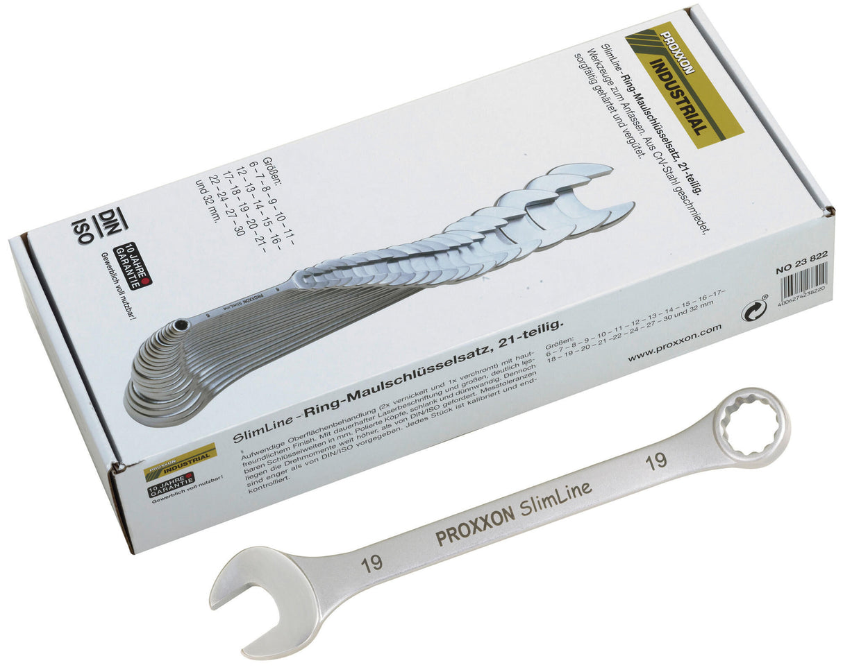 Proxxon ring-steeksleutel set slimline ring spanner set 21-piece