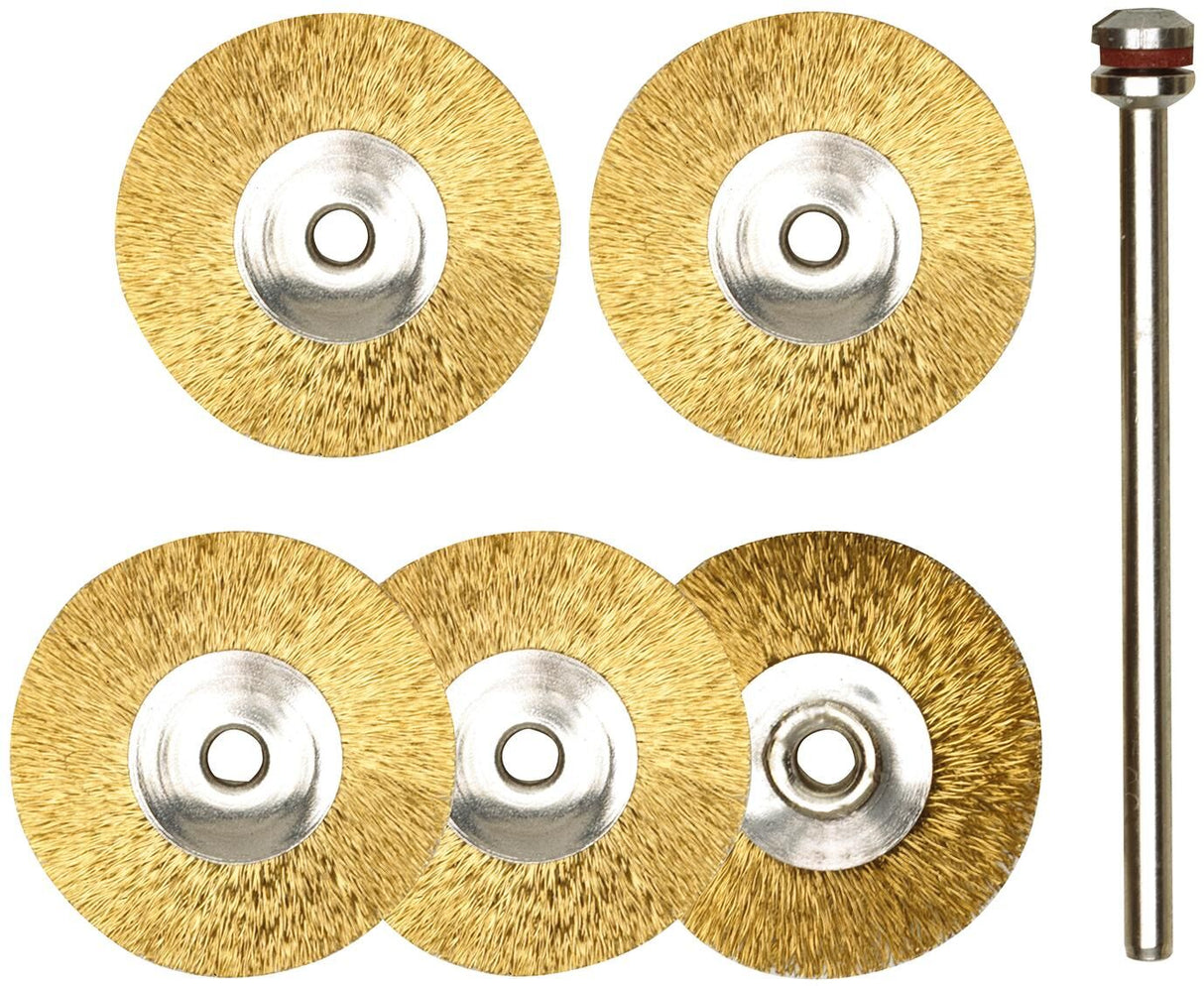 Proxxon borstelwiel set brass round brush set d=22mm 5 pcs.