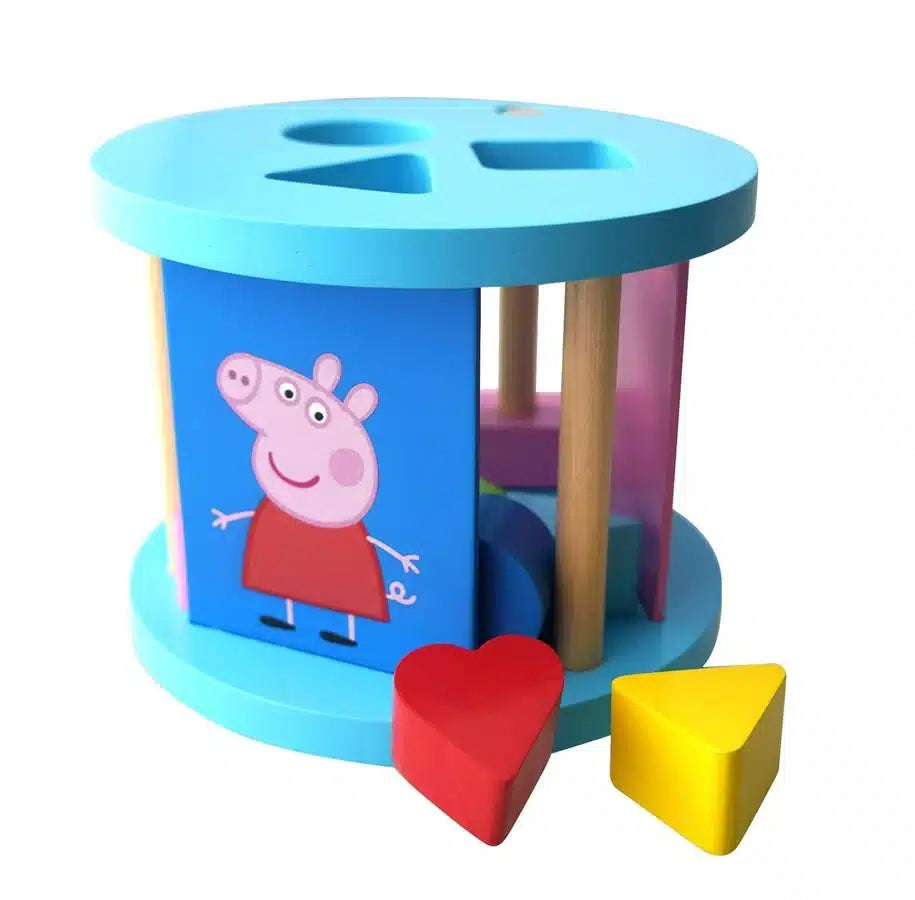 Peppa pig houten vormen sorteerbox