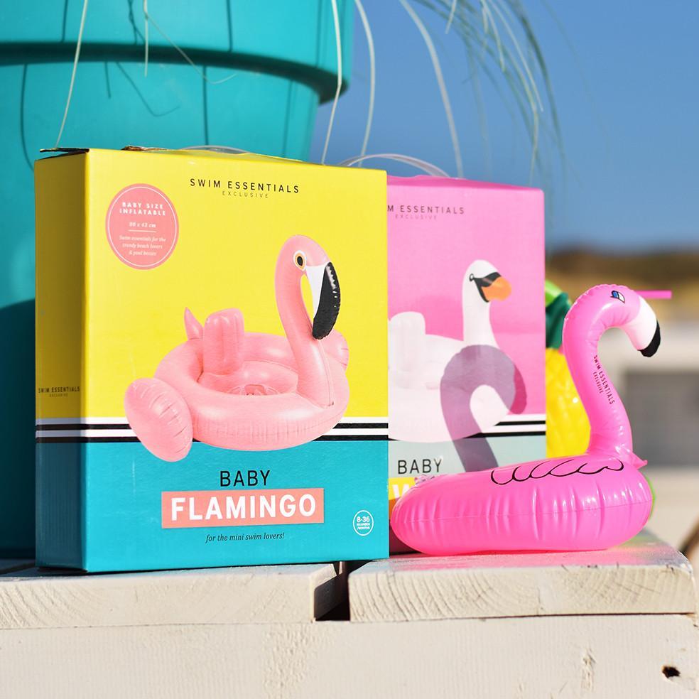 Dreamscape | roze opblaasbare bekerhouder flamingo