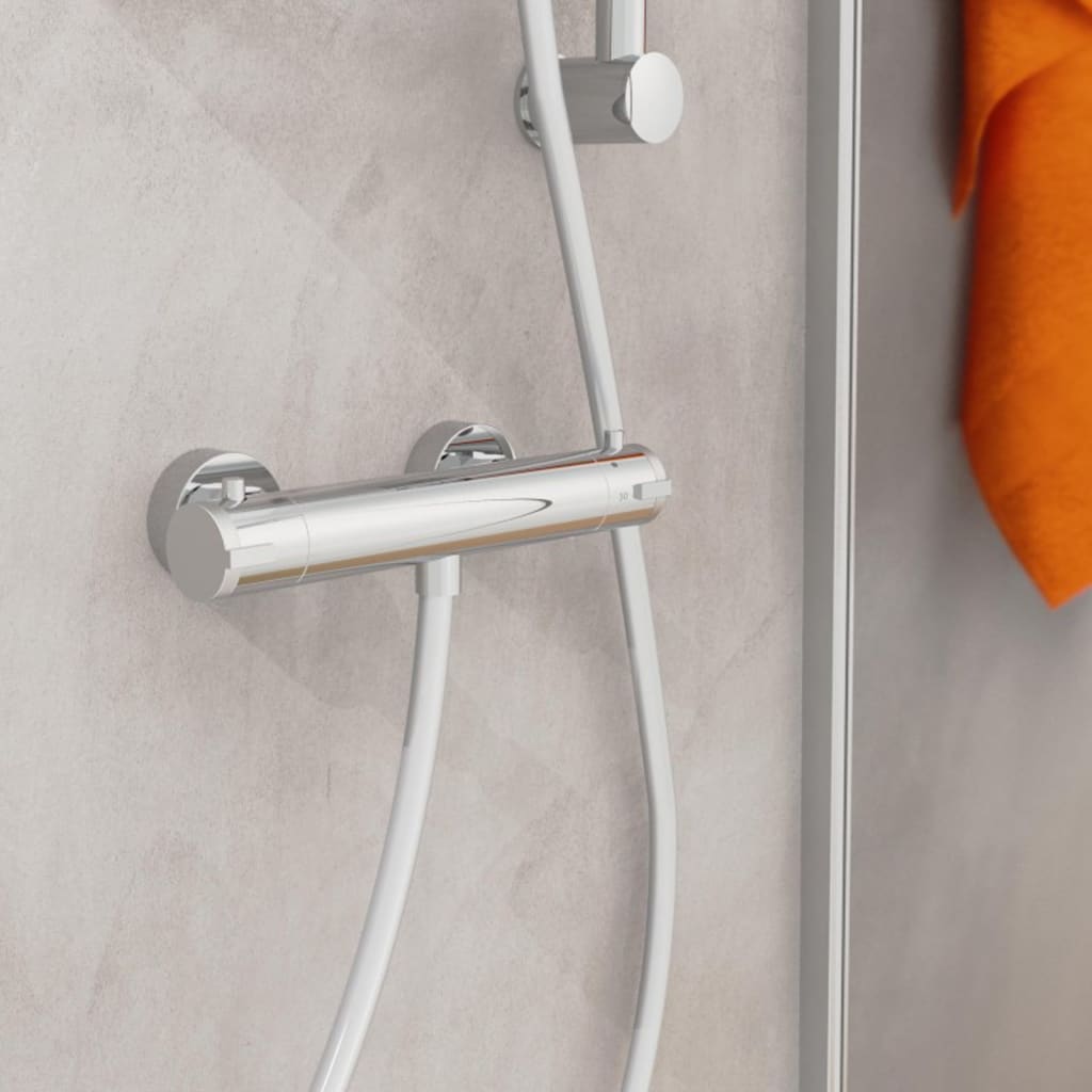 Eisl douchemengkraan claudio thermostatisch chroomkleurig