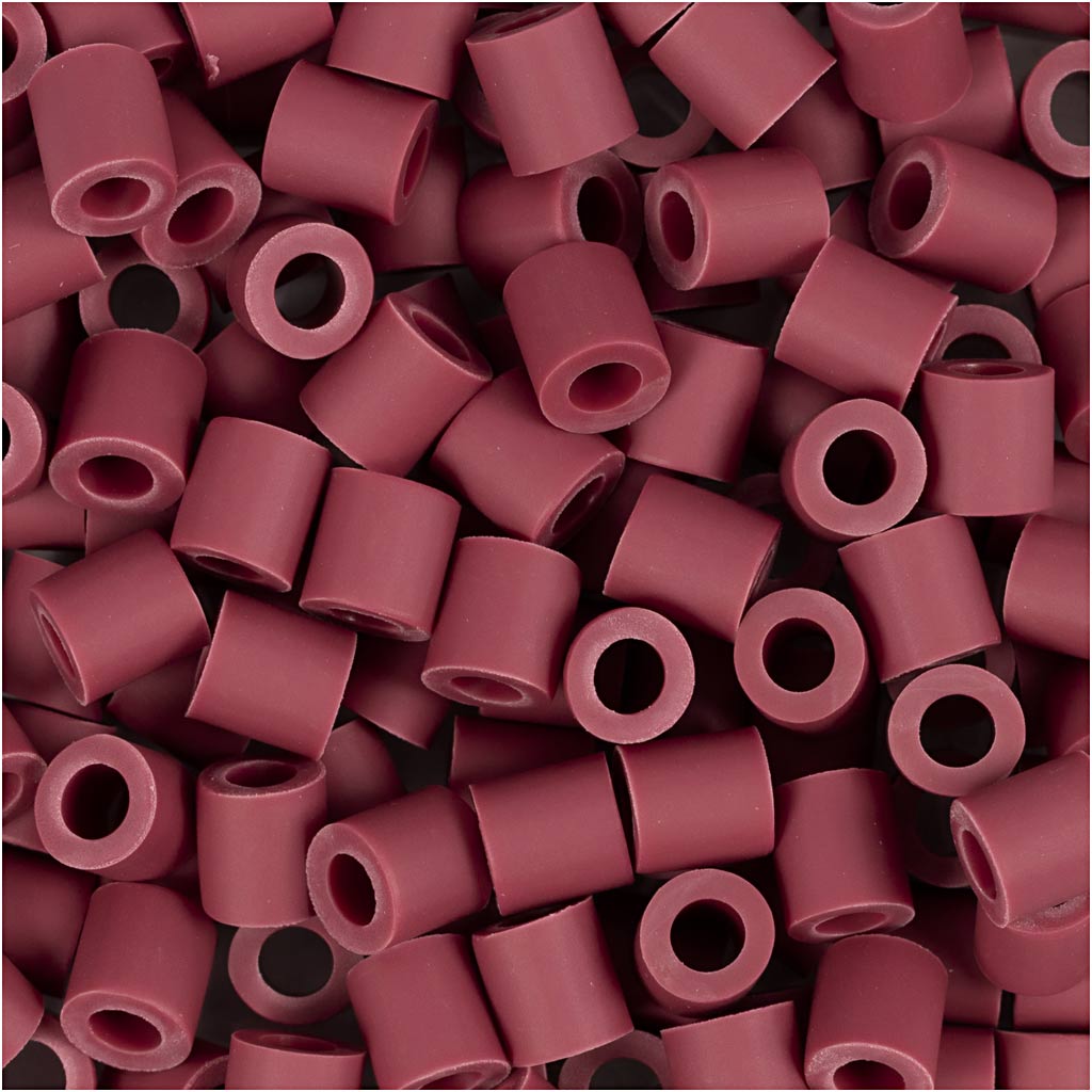 Nabbi biobeads van , afm 5x5 mm, gatgrootte 2,5 mm, medium, burgundy, 1000 stuk 1 doos