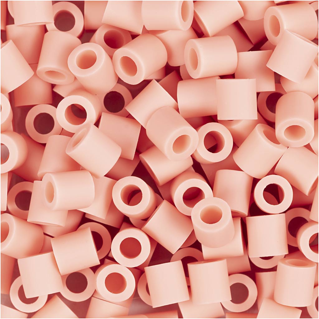 Nabbi biobeads van , afm 5x5 mm, gatgrootte 2,5 mm, medium, zalm (051), 1000 stuk 1 doos