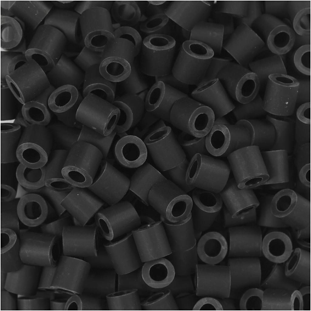 Nabbi biobeads van , afm 5x5 mm, gatgrootte 2.5 mm, medium, zwart, 1000 stuk 1 doos