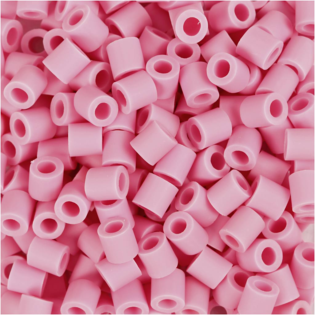 Nabbi biobeads van , afm 5x5 mm, gatgrootte 2.5 mm, medium, roze, 1000 stuk 1 doos
