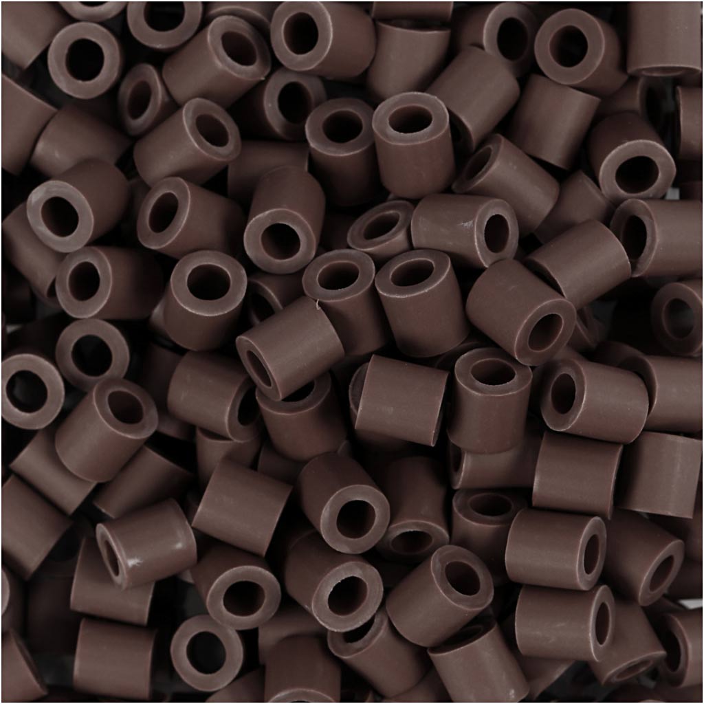 Nabbi biobeads van , afm 5x5 mm, gatgrootte 2.5 mm, medium, bruin, 1000 stuk 1 doos