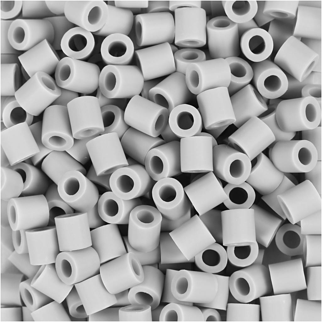 Nabbi biobeads van , afm 5x5 mm, gatgrootte 2.5 mm, medium, grijs, 1000 stuk 1 doos