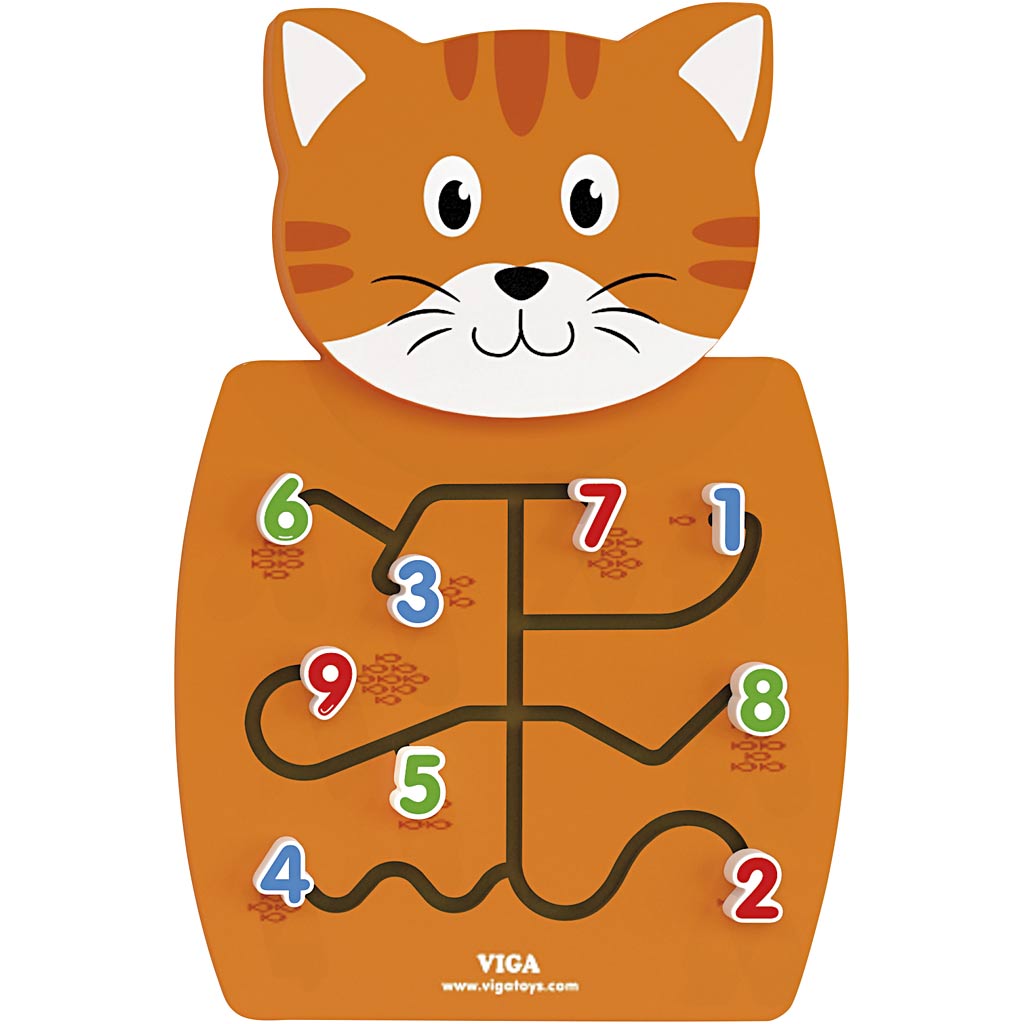 Viga activiteitenbord, kat, afm 36x55x4,5 cm, 1 stuk