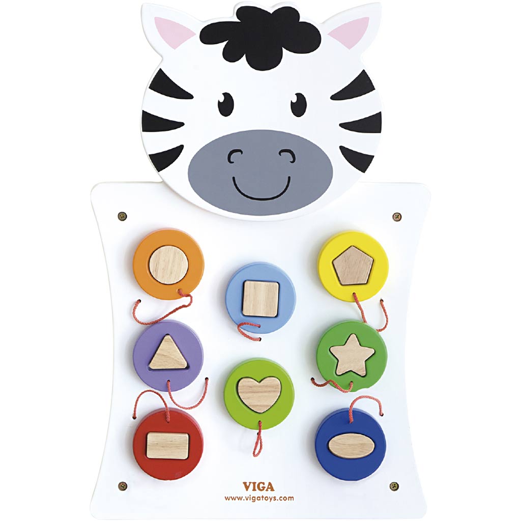Viga activiteitenbord, zebra, afm 36x55x3,5 cm, 1 stuk
