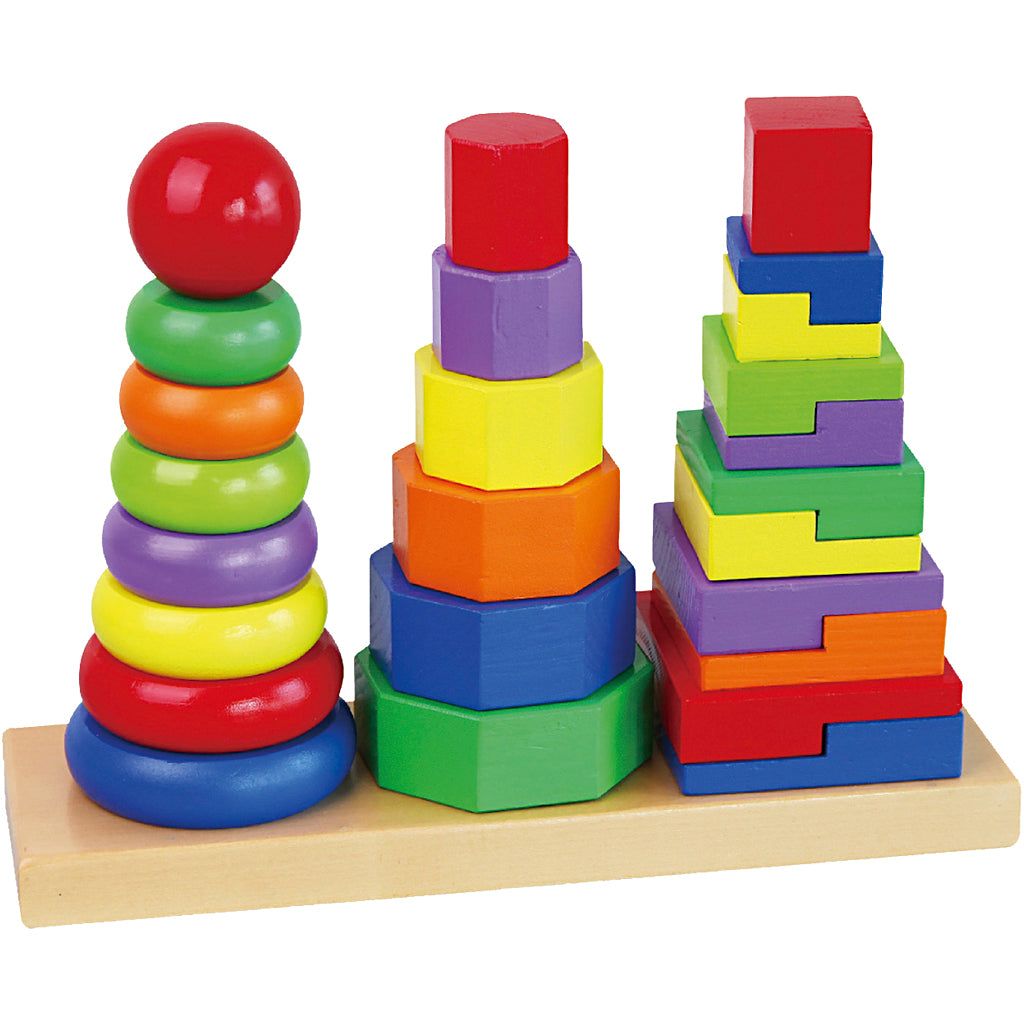 Viga geometrische stapeltoren, afm 28x21x9 cm, 1 set