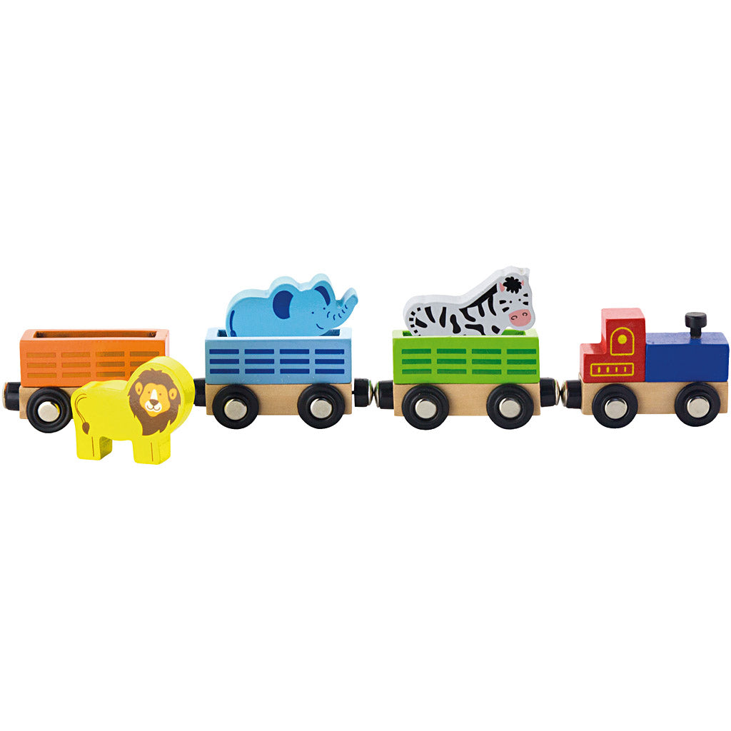 Viga spoorwegaccessoires, trein met dieren, 7 onderdelen 1 set