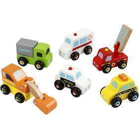 Viga mini-auto's, afm 7-9 cm, 6 onderdelen 1 doos